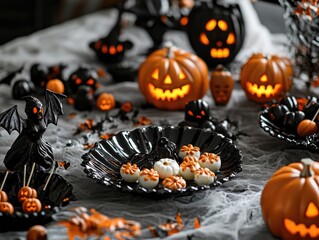 Sticker - Halloween Treats and Decor on the Table