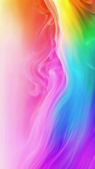 Wall Mural - A soft, continuous flow of rainbow colors gradually blend one another, dreamy, blurred background gentle transitions between hues, 4k High-Quality vertical background Animation Video