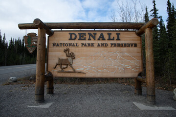 Denali national park sign