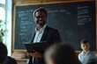 © Atlas Studio - A Teacher Engaging Students in a Lively Classroom Discussion About Educational Topics in the Afternoon Light