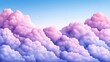 © Liliia - Pale blue and soft purple watercolor background with abstract cloud formations, creating a light and airy cloudy sky concept