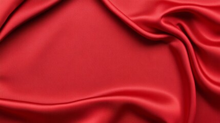 Red silk fabric texture with heart shapes imprinted softly, leaving a smooth blank space in the middle for Valentine's text 