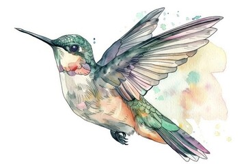 Poster - Hummingbird hummingbird cartoon animal.