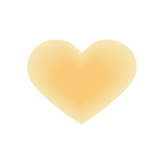 Blurred heart shape in y2k style. Gradient trendy love element for greeting card and poster for Valentines Day.