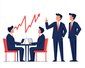 Poster - Business meeting with data analysis discussion