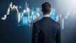 © JERRYsnipe.AI - Businessman observing stock market trends.