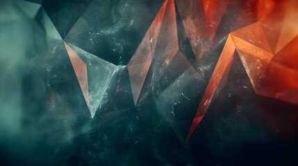 Abstract Background -  Emerald and Amber Crystal