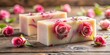 © suchetpong - Handmade natural cold process soap scented with rose close-up