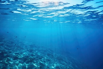 Poster - Under blue water backgrounds underwater swimming.