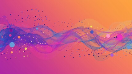 Wall Mural - Vibrant Colorful Abstract Wave Background Design