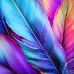 Canvas Print - Pattern purple plant leaf.