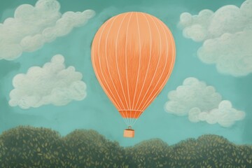 Wall Mural - Air balloon aircraft vehicle transportation.