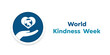© juandy - World Kindness Week. Earth, heart and hand. Great for cards, banners, posters, social media and more. White background.