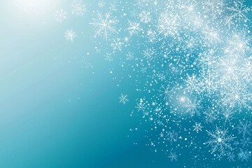 Wall Mural - Detailed abstract winter background with snowflakes, snowflakes in the sky, heavy snowfall during Christmas