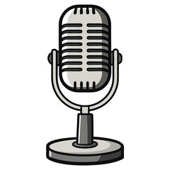 microphone vector silhouette.