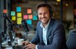 © yevgeniya131988 - Handsome Radio Host Smiling in Studio with Headphones