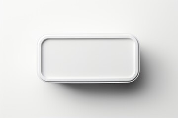 Poster - Food container  white gray rectangle.