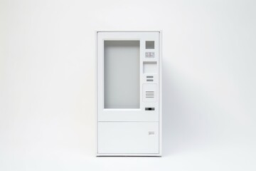 Wall Mural - All white vending machine architecture technology protection.