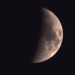 Wall Mural - waxing crescent moon at 42.4% illumination