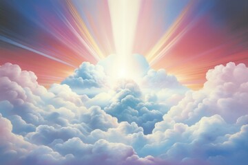 Canvas Print - Nacreous clouds backgrounds sunlight outdoors.