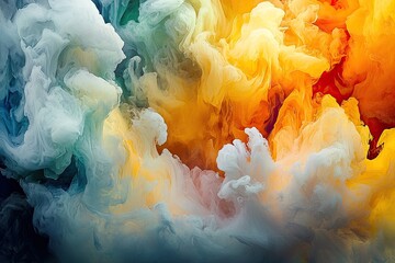 Wall Mural - abstract colorful smoke texture, vibrant and dynamic patterns, artistic background.