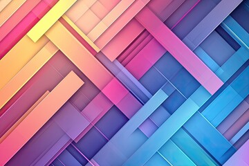 Wall Mural - colorful geometric abstract background with layered rectangles and gradients.