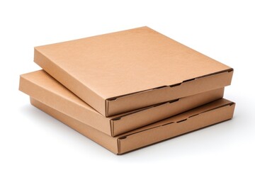 Sticker - Hand of delivery with cardboard pizza boxes package carton person.