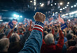 © nina blez - The power of unity in the US elections. joy and triumph during the election victory.A symbol of confidence, support and unity of people. Topics with democracy, political participation and civil rights