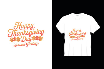 Happy thanksgiving typography t shirt design