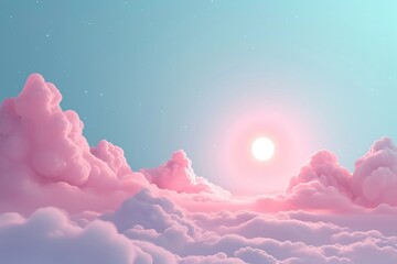 Canvas Print - Cute sky fantasy background backgrounds sunlight outdoors.