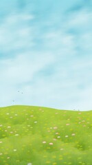 Poster - Spring landscape wallpaper backgrounds grassland outdoors.