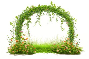 Poster - Flower garden arch outdoors.