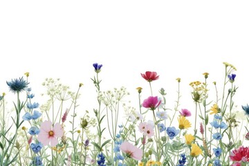 Sticker - Wild flowers backgrounds outdoors blossom.