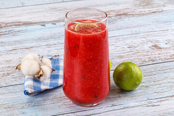 Cold and sweet Watermelon smoothie