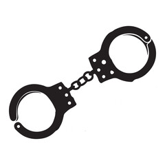 Handcuff silhouette vector illustration