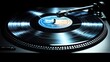 © vimp - A vinyl record plays softly, creating a cozy ambiance near midnight