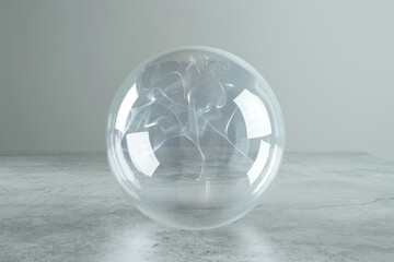 soap bubble on gray background