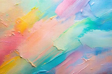 Wall Mural - pastel colors abstract painting on textured canvas