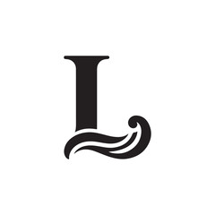 Stylish Letter L Silhouette Logo Icon Design Featuring a Fluid and Creative Curved Shape - Perfect for Use in Modern and Professional Branding, Minimalist Logos, or Elegant Corporate Identity.
