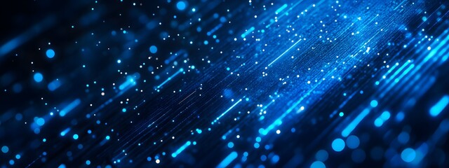 Digital binary code background with blue color, representing data and technology