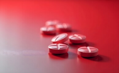 Medicine for treatment HIV infection Pills and capsules and battle on the table Different colorful tablets at colored background with copy space
