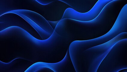 Canvas Print - Blue background with lines, gradient for business presentation or corporate identity Abstract dark blue color wallpaper Generative AI