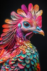 Poster - colorful turkey,