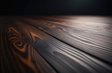 Banner. Close-up of a wooden tabletop on a black background. 