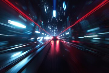 acceleration speed motion on night road  acceleration speed motion on night road