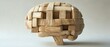 © novitasary - Wooden brain model made of interlocking blocks.