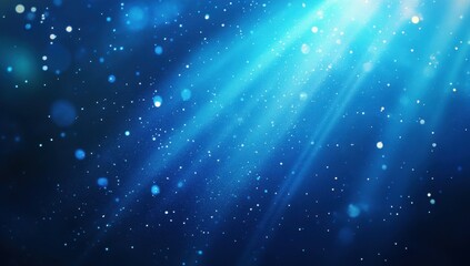 Wall Mural - abstract blue background with shining rays and glowing particles abstract dark blue background with 
