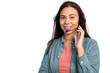 © PeopleVideos - Portrait of a young female call center operator with a headset