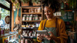 © filmanana - Smiling shop owner using tablet in cozy retail store