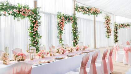 Intricate details and romantic ambiance of a wedding celebration